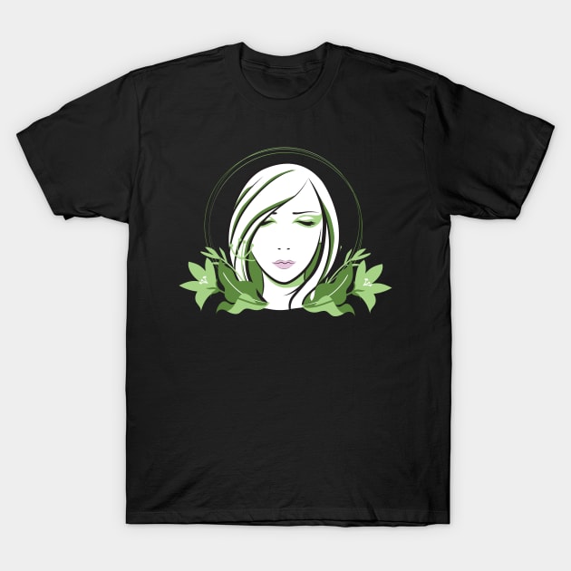 Flower Lady T-Shirt by YellowGecko